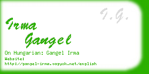 irma gangel business card